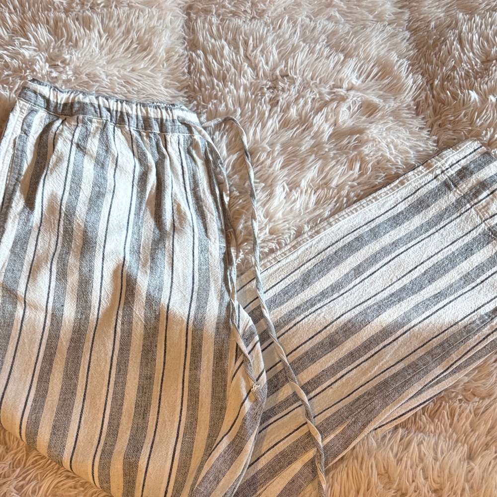 Dylan Gray and White Striped Pants